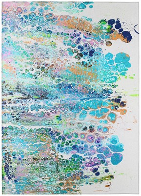 Addison Rugs Karina AKC50 Mermaid 5' x 7'6'' Indoor Outdoor Area Rug, Easy Clean,