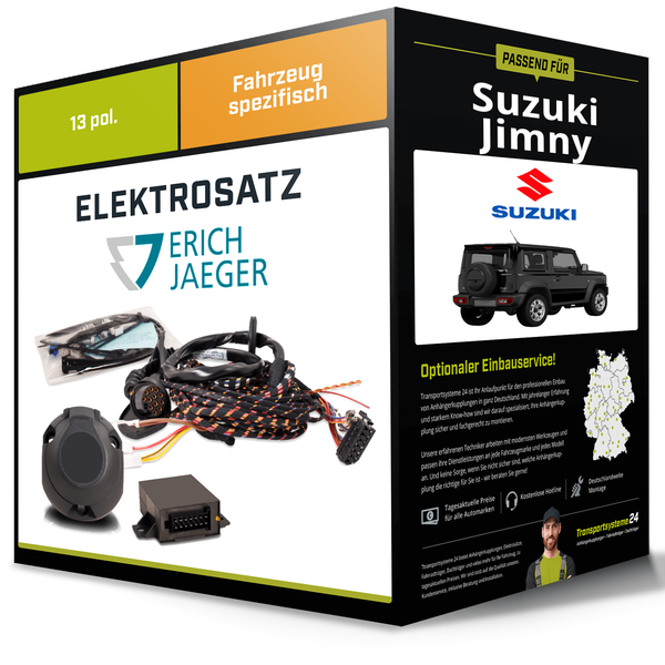 Elektrosatz 13-Pol Spezifisch für Suzuki Jimny 07.2018-Jetzt NEU Erich Jaeger-image