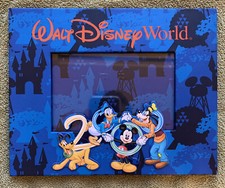 Vintage Walt Disney World 2000 Picture Frame - Mickey Mouse Donald Duck  Goofy