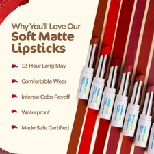 Mamaearth Soft Matte Long Stay Lipsticks for 12Hour Long Stay 9 shades available