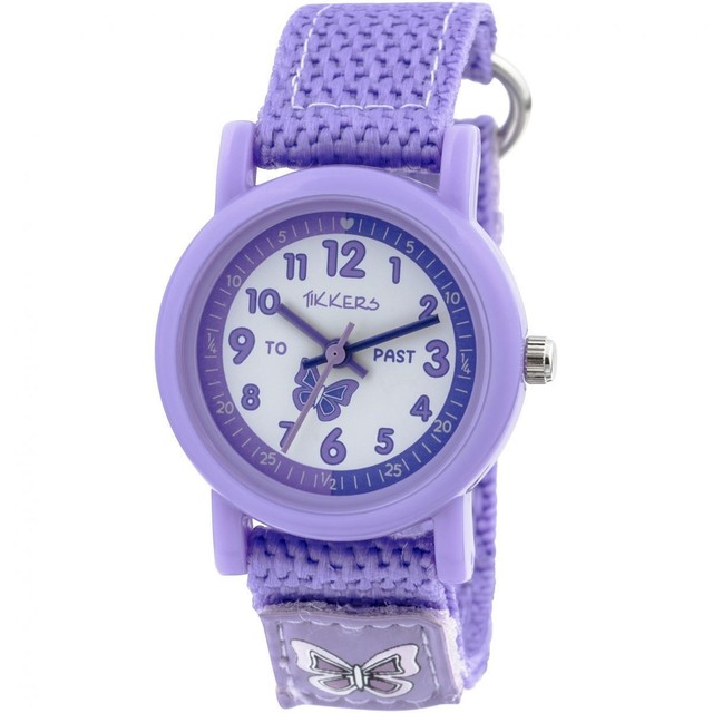 tikkers purple butterfly watch