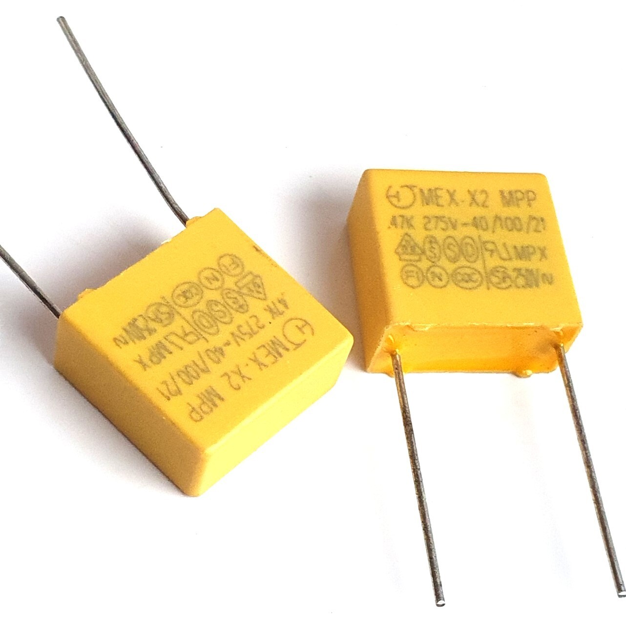 [2pcs] 0.47uF 275v, 470nF X2, 40/100/21 Safety Capacitor MEX pitch 15mm
