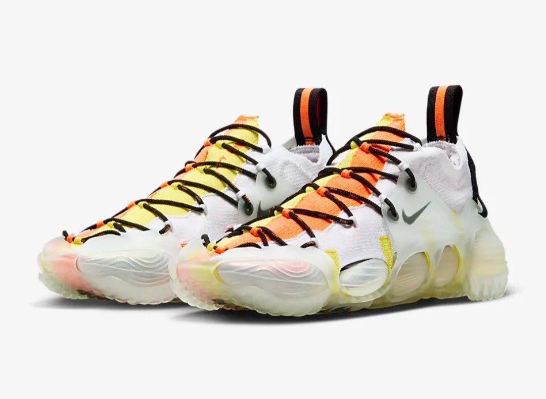 Nike ISPA Link Axis Shoes 'White Total Orange & Sonic Yellow' (FZ3507-100) image 5