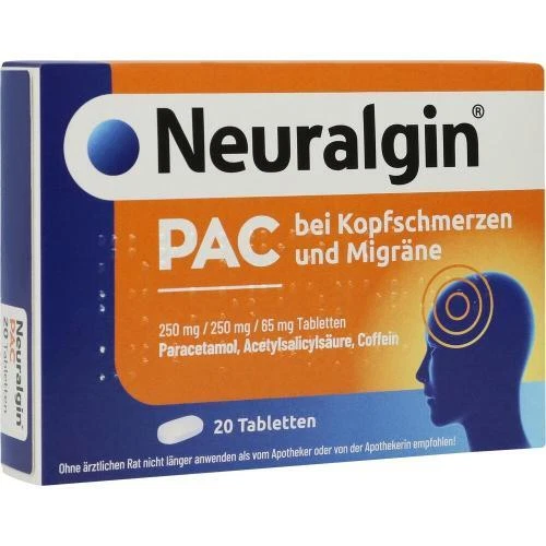 DR. PFLEGER ARZNEIMITTEL GMBH NEURALGIN PAC bei Kopfschmerzen und Migräne Tabl. 20 ST PZN 18373753