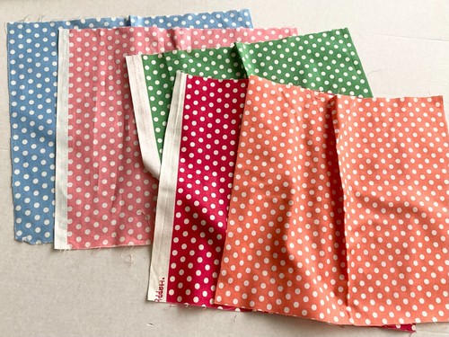 Bundle Set of 7 Polka Dot Sew Fabric Craft And New 4 Pieces Patch Cute Kawaii - Picture 2 of 6