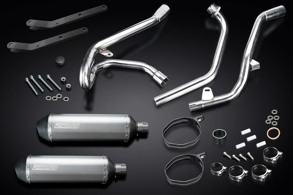 Silenciador escape completo Suzuki SV650 1998-2002 2-2 13,5" X-OVAL TITANIO Foto 4 de 4