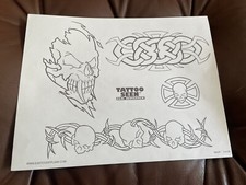 Vintage Tattoo flash art sheet tattoo seen Da Bronx lot 98