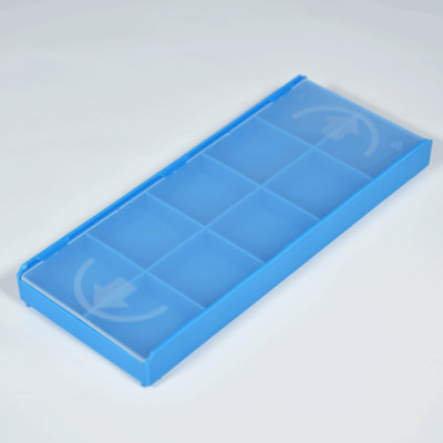 20 Stück Insert Box Verpackung für Wendeplatten 18x18x6 Sortierbox in hellblau