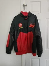 Vintage Chase Authentics Large Nascar #28 Ricky Rudd Red & Black Jacket