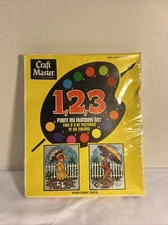 Vintage SEALED Craft Master 1 2 3 Paint By Number Set - 10254 Rainy Days