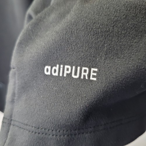 Adidas Golf adiPURE Polo Womens L Collared Shirt Black Ribbon Panel Athletic - Picture 5 of 12