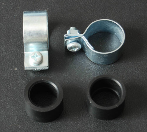 Kit colliers + caoutchoucs de jonction arrière des pots KAWASAKI 900 Z1 en acier