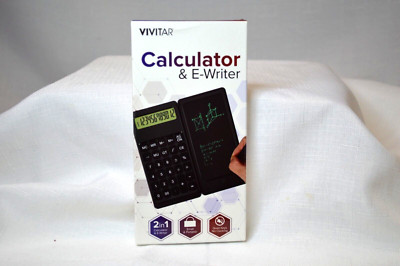 NEW VIVITAR CALCULATOR & E-Writer SMALL Portable Quiet Keys LCD Handwriting Pad