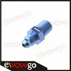 4AN AN-4 To 1/4" NPT Male Pipe Straight Adapter Aluminum Fuel Oil Fitting Blue
