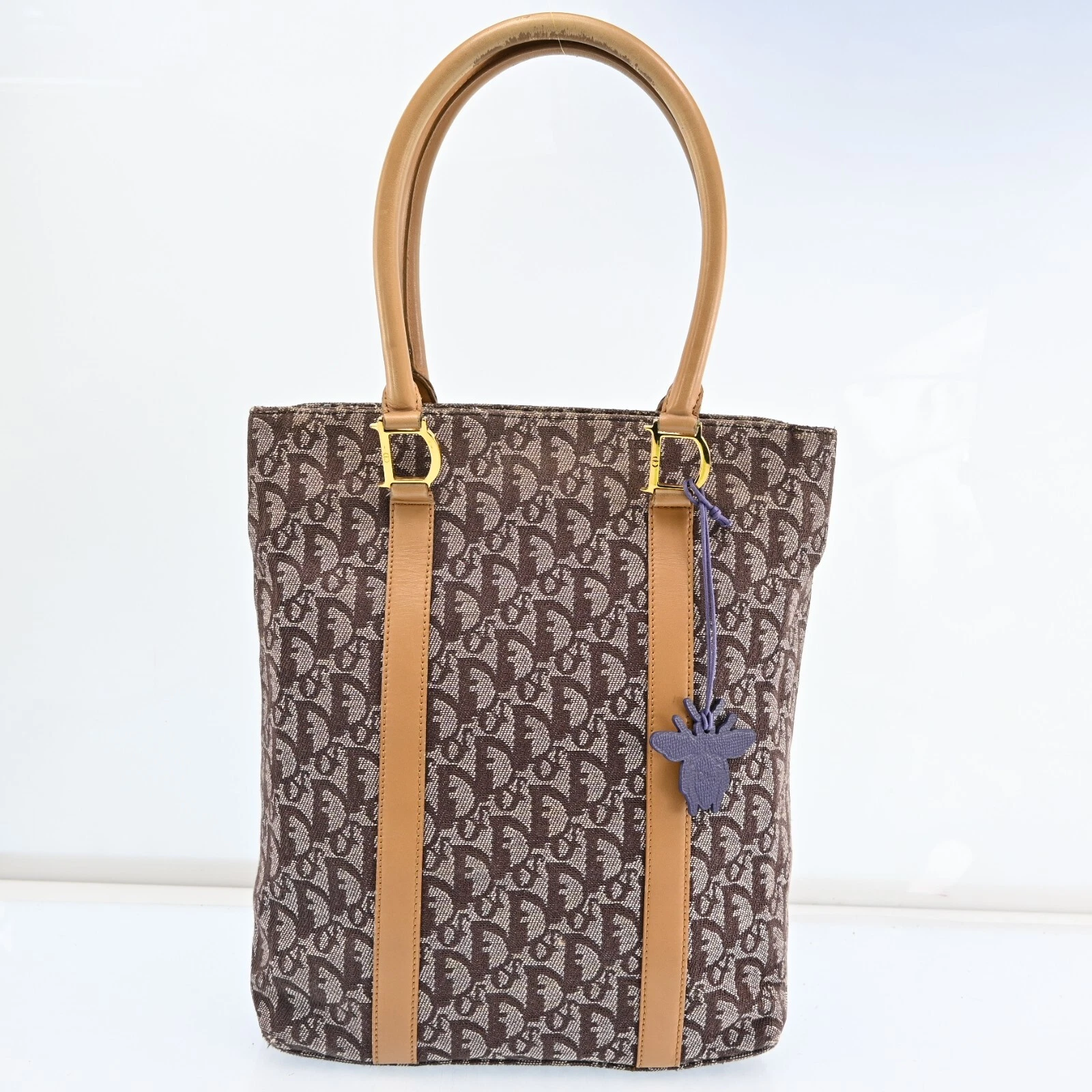 AUTH Christian Dior Trotter Tote Bag Sac à Main Marron R3347AS612
