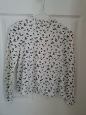 Girls Verbaudet Top White Black 10 Yrs