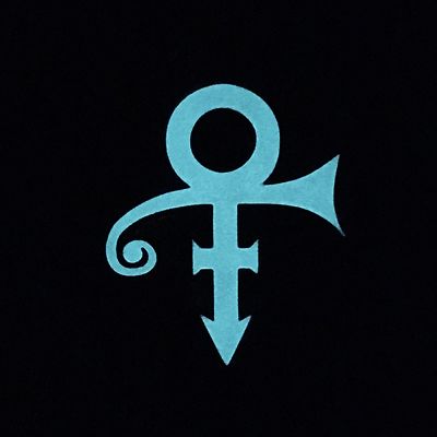PRINCE - GLOW IN THE DARK enamel lapel pin purple rain npg revolution 1999 