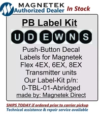 10 Lot, Magnetek Radio Remote Control Flex Transmitter Push Button Decal Labels