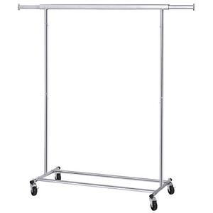 Schwerlast-Kleiderständer Mit Rollen & Ablage – Zylindrisch, Bis 90 Kg, Pulverbeschichtet (schwarz/gold)