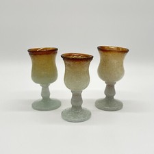 Calici in vetro di Murano Napoleone Martinuzzi Venini Art Decò Pulegoso vetro espanso anni 40