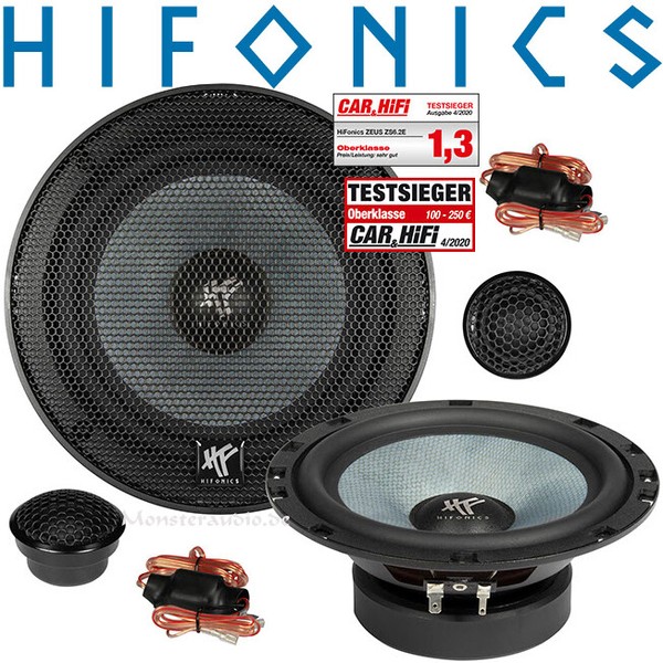 Hifonics Zeus ZS6.2E 16,5Cm 2-Wege Auto Lautsprecher Set 165Mm Boxen 200 Watt-image