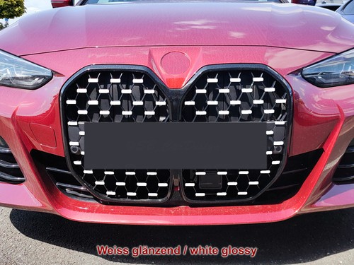 Chrom und Farbige Aufkleber für BMW 4er G26 Grand Coupe Ziergitter Kühlergrill - Bild 2 von 23