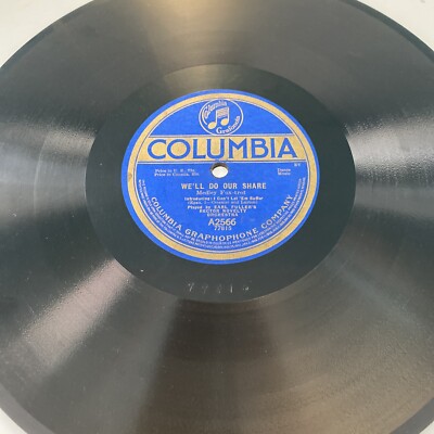 1918 JAZZ - Earl Fuller Rector Novelty Orch 78 rpm COLUMBIA A2566 V+