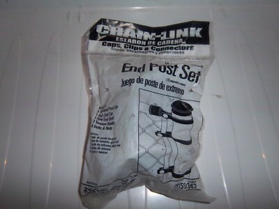 Chain link fence. End post set 4 ft. and shorter. X 3 (three KITS) !