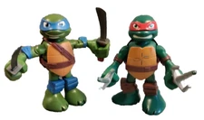 Leonardo And Raphael Teenage Mutant Ninja Turtle Action Figures 2015 & 2014
