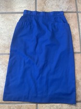 vintage Contrasts blue pencil skirt, career, academia workwear size 5