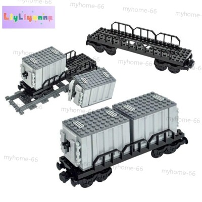City Railway Train Frieght Container 92088 MOC Building Blocks Bricks DIY