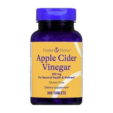 Foster & Thrive Apple Cider Vinegar  300 mg Tablet, 200 tabs 