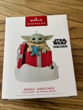 Hallmark Keepsake Ornament 2022 Star Wars The Mandalorian Grogu Greetings NIB