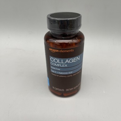 Amazon Elements Collagen Complex with Hyaluronic Acid, 90 Capsules Exp 07/27