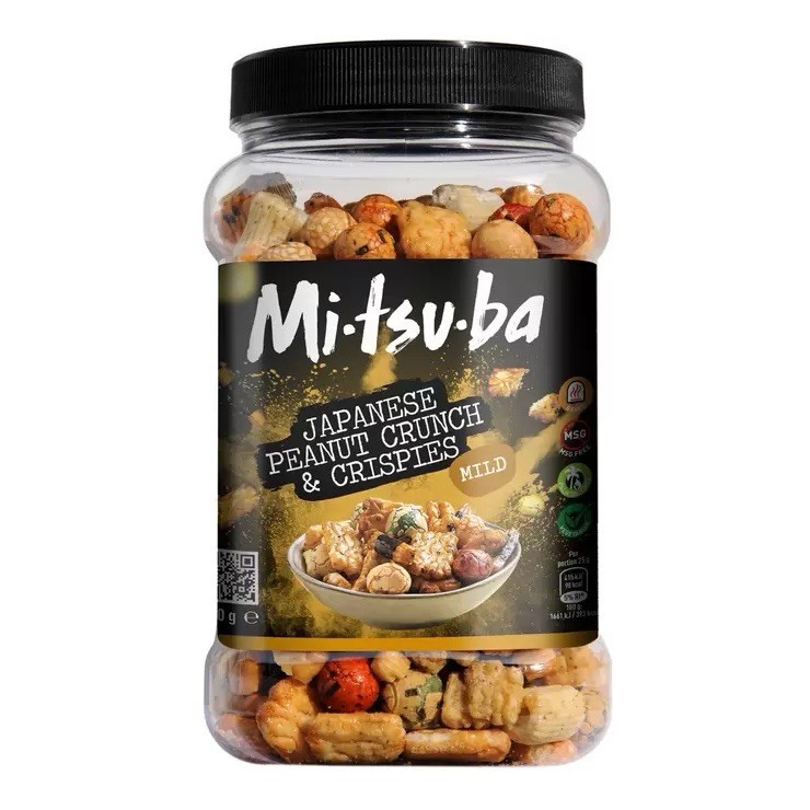 Mitsuba Japanese Peanut Crunch & Crispies Mild Spice Rice Snack Crackers 650g