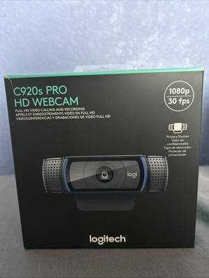 Logitech C920s Pro 1080p HD Webcam with Privacy Shutter - Black 960-001251  NEW