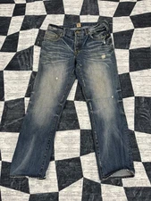 RARE Vintage Original PRPS Denim Barracuda Jeans E57P47X Distressed Purple
