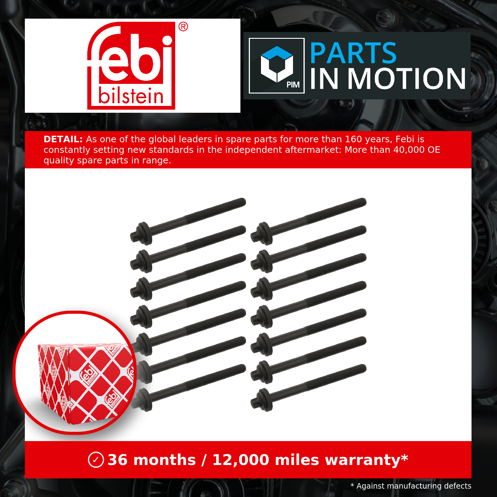 Fits FEBI 01890 CYLINDER HEAD BOLT SET ⭐UK Stock⭐ - Image 10