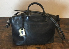 Dooney  Bourke Florentine Vachetta Satchel Black Pebbled Leather Vintage Purse