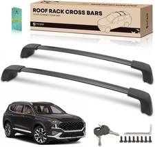 Hyundai Santa Fe Roof Rack Cross Bars 2019-2023 Aluminum Cargo Carrier 165lbs Hyundai Santa Fe Roof Rack Cross Bars 2019-2023 Aluminum Cargo Carrier 165lbs