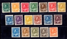CANADA 1912-1925 KING GEORGE V COMPLETE SET SCOTT #104-122 MINT HINGED