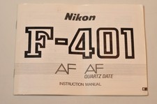 Nikon F-401 AF Instruction Manual, Original, Not a Copy