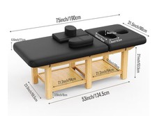 Esthetician Bed Adjustable Backrest Storage Space Open Chest Design, 700 LBS Cap