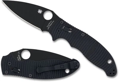 SPYDERCO Manix 2 Salt, Black G-10 Scales, Black CPM MagnaCut Steel, C101GMCBKP2