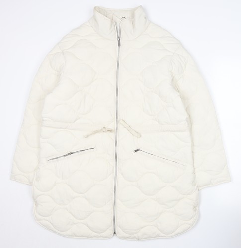 Marks and Spencer Damen Elfenbein gefütterte Jacke Größe 14
