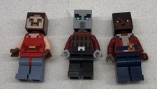 Lego Minecraft Lot Of 3 Minifigures