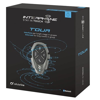 Interphone Tour HD Bluetooth 4.2 Motorradhelm Gegensprechanlage - Einzelpack