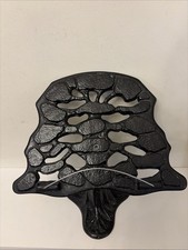 Vintage Black Cast Iron Cook Book Stand Recipe Ipad Holder Tree Shaped Kitchen