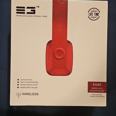 EG Premium Sound Stream EG65 Wireless Bluetooth Headphones
