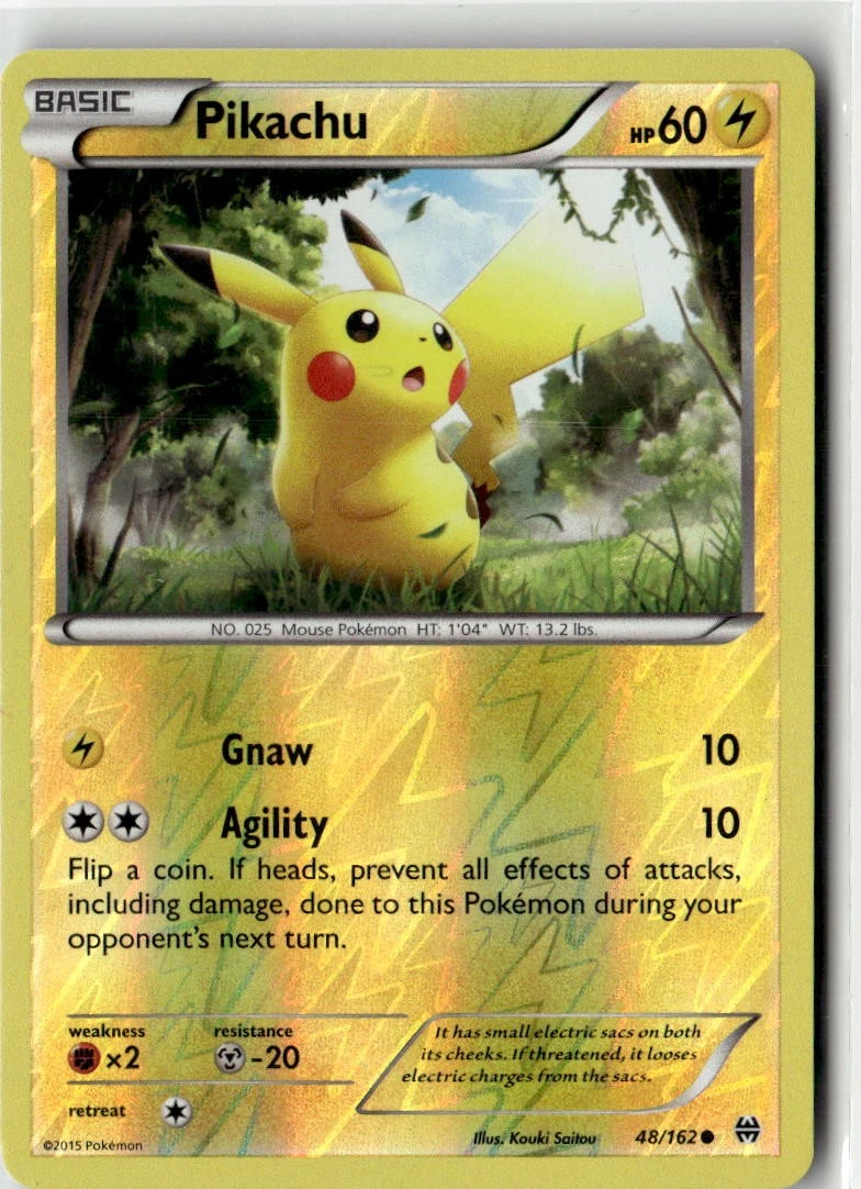 Pikachu Pokémon TCG Breakthrough Collectible Individual Card Games